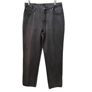 Pendleton black denim straight leg mom jeans size 14